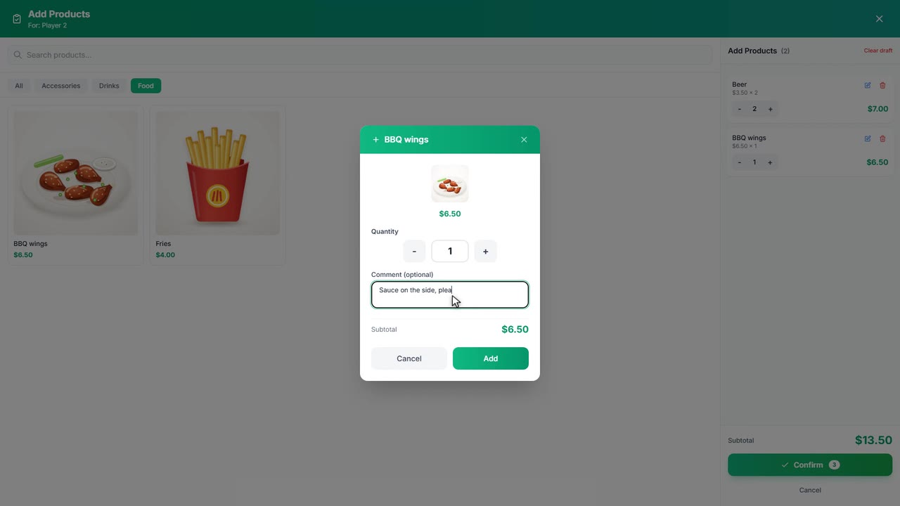 Add products to a table video thumbnail